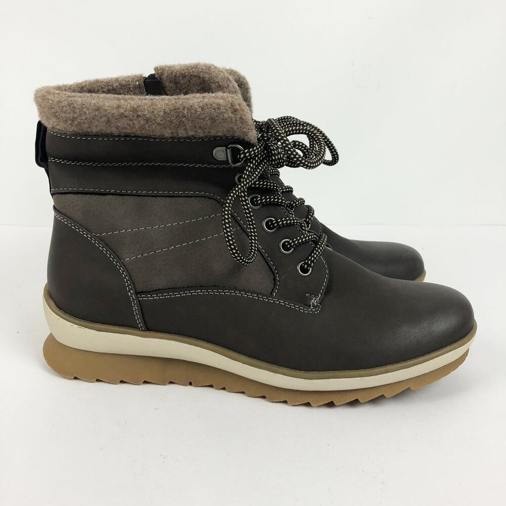 Extreme Eddie Marc Womens Hiking Boots Size 10 Fleece Lined Dark Brown NWOB